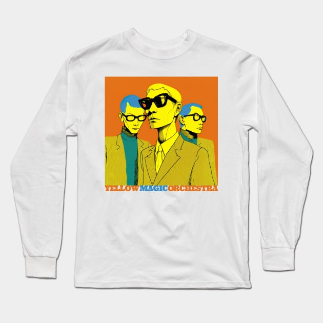 Yellow Magic Orchestra -- Original Fan Art Design Long Sleeve T-Shirt by unknown_pleasures